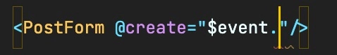 IDE shows no autocomplete options for the create custom event
